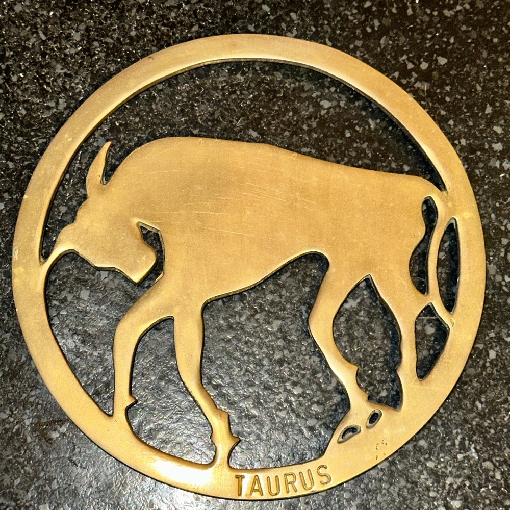 VTG *RARE* Brass Taurus Trivet #2
